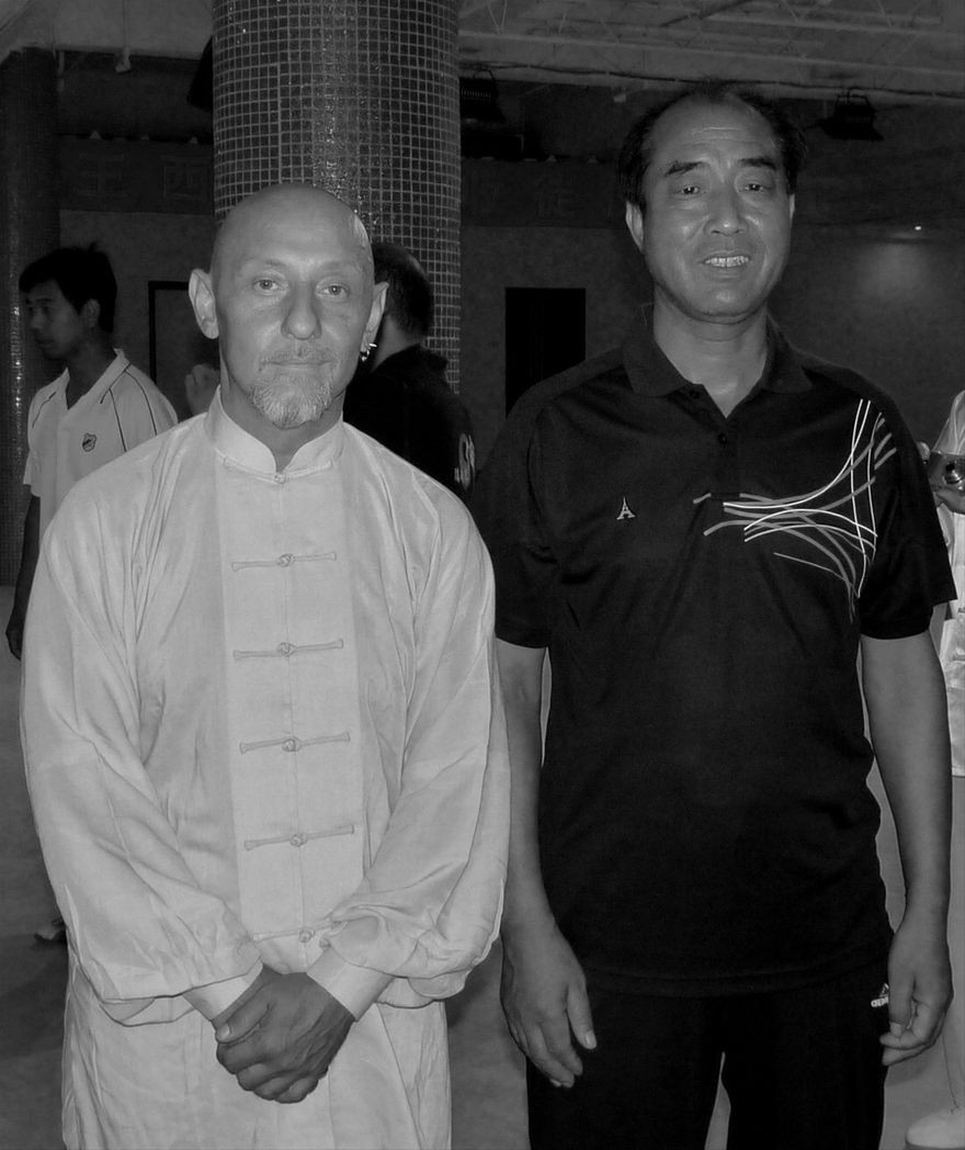 Avec Maître Chen Zhaosen que l'on nomme le roi de l'Hallebarde - Chenjiagou - Chine juillet 2009